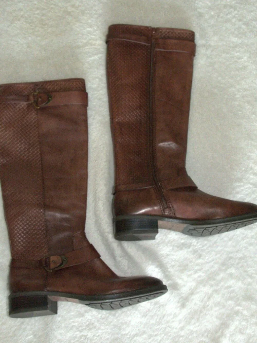 Antonio Melani Women's Tall Brown Leather Riding Boots size 8M
